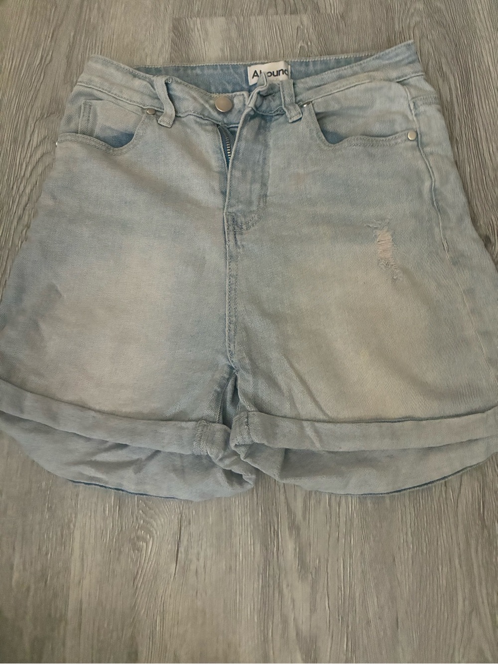 Abound Light Wash Rolled Hem Denim Shorts